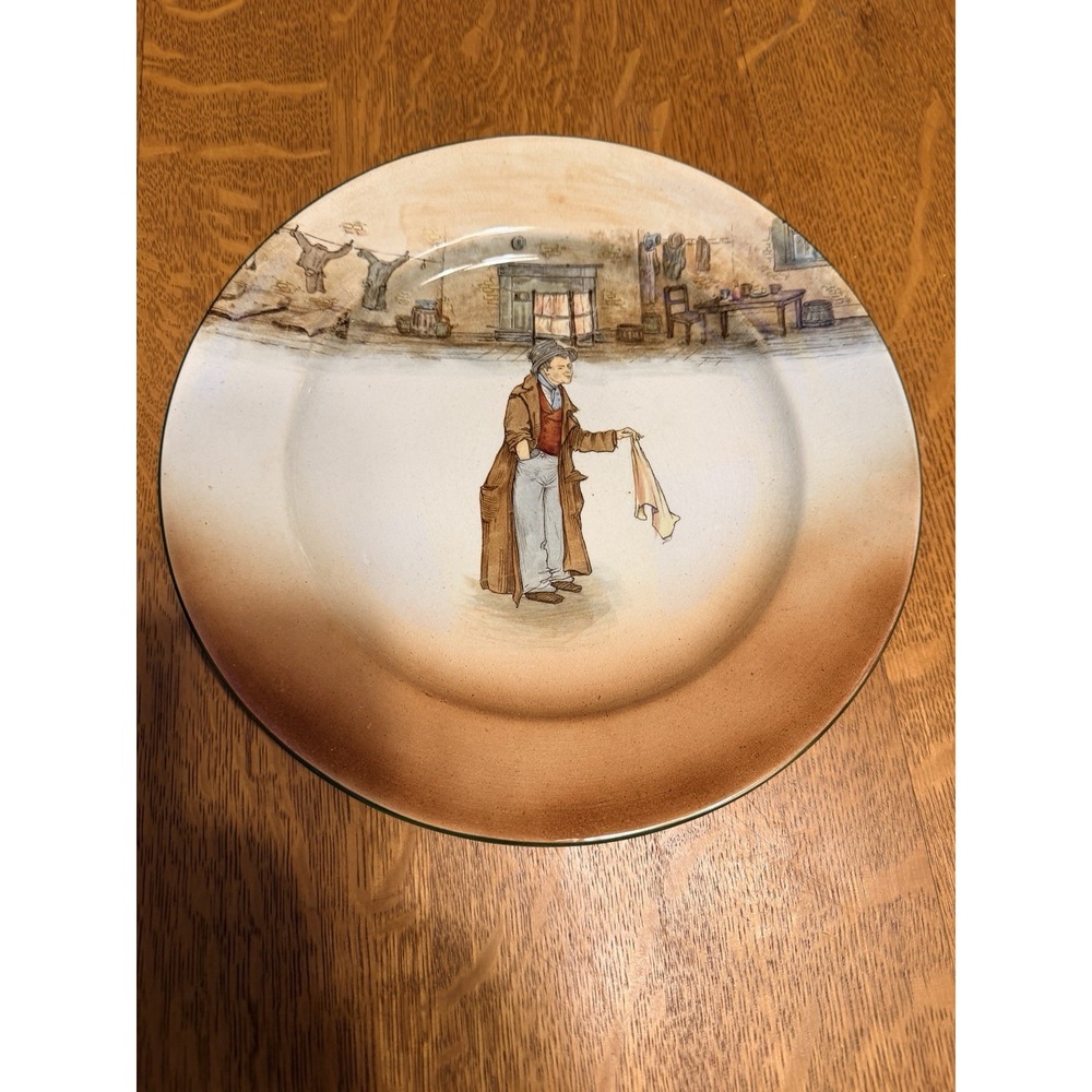 Antique Royal Doulton Dickens Ware Artful Dodger 10.5" Dinner Plate MINT